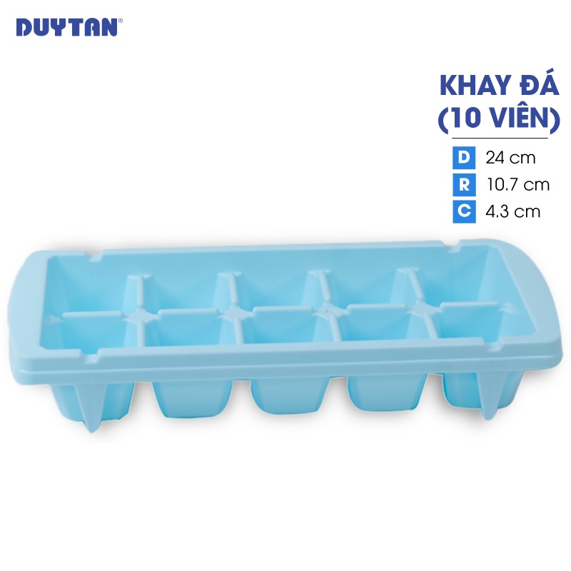 Khay đá 10 viên nhựa Duy Tân - 12996 - Giao màu ngẫu nhiên - Hàng chính hãng