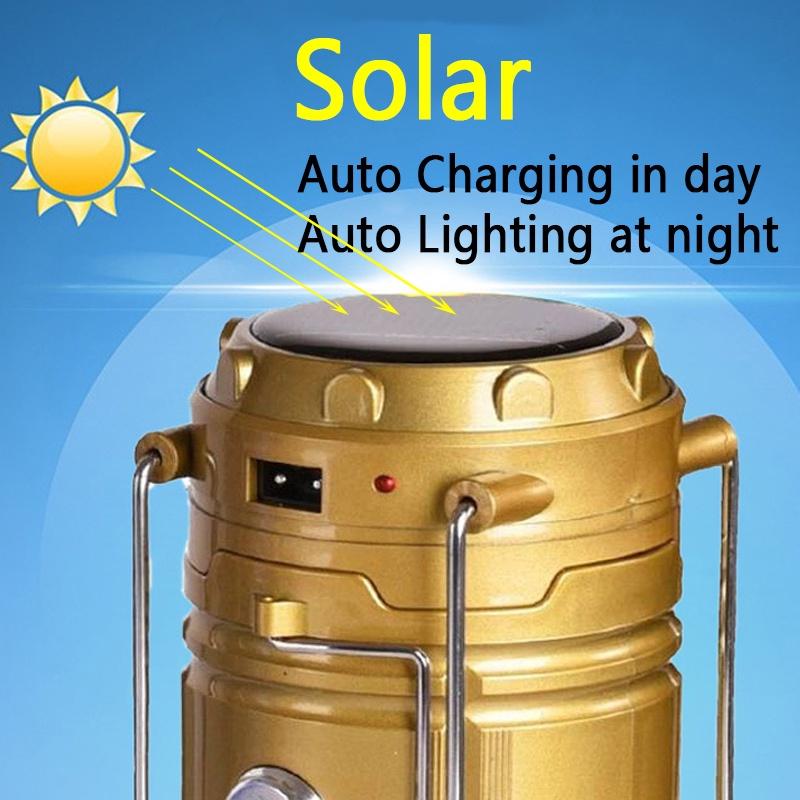 Đèn LED Năng Lượng Mặt Trời Kèm Sạc USB Tiện Dụng Cho Trường Hợp Khẩn Cấp