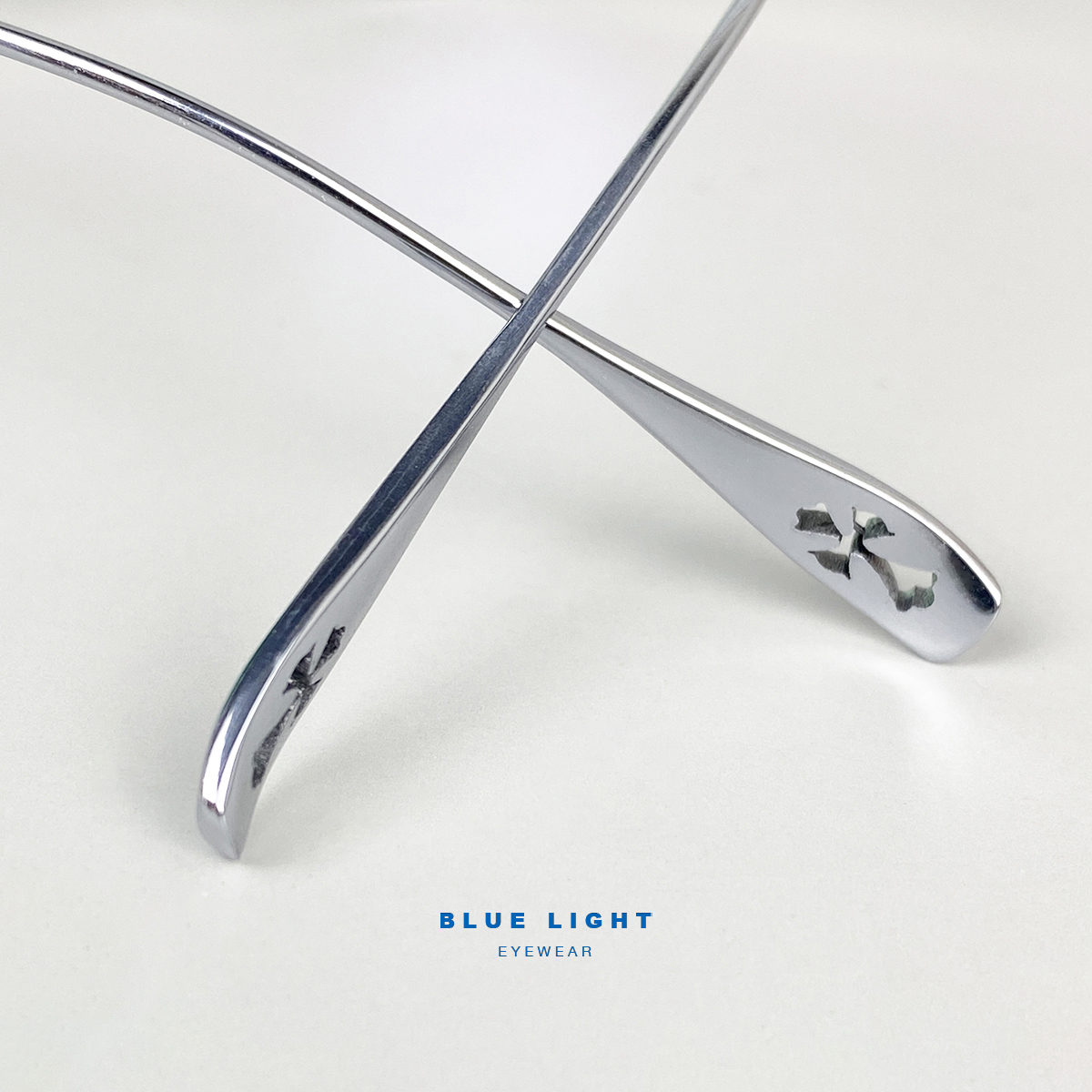 Gọng Kính Cận, Kính Giả Cận Nam Nữ TITANIUM Cao Cấp Siêu Nhẹ, Mắt Phi Công To Tròn , Full Đen, Bạc - BLUE LIGHT