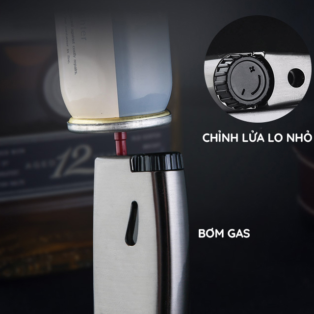 Hộp Qụet Bật Lửa Khò 1 Tia BCZ 486-1 Thiết Kế Đẹp Độc Lạ  - Dùng Gas Cao Cấp - giao màu ngẫu nhiên