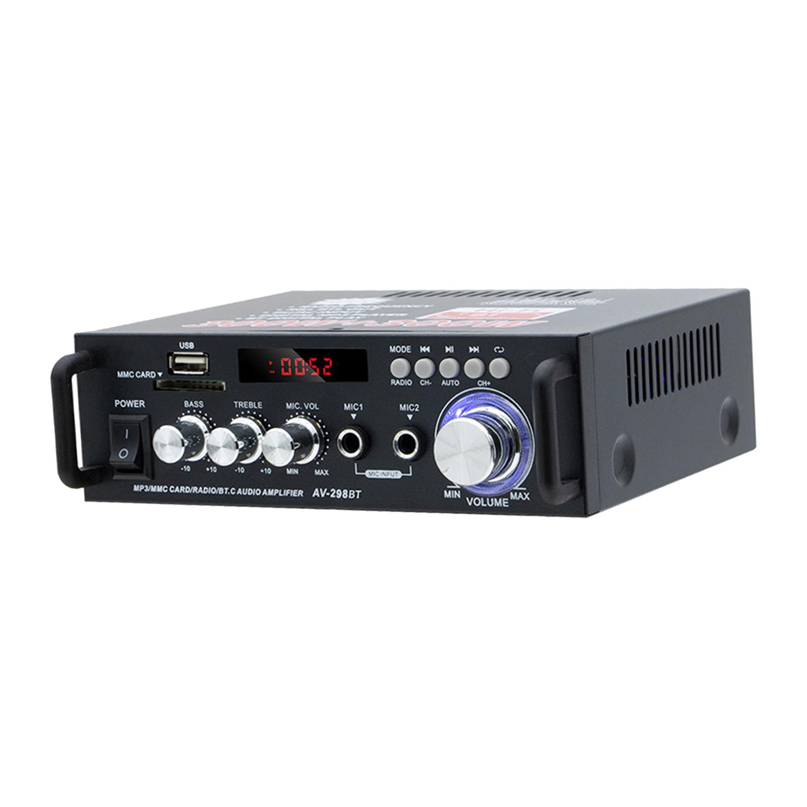 Power Amplifier US Adapter Plug FM HiFi Two Channel for Speakers Home Use TV