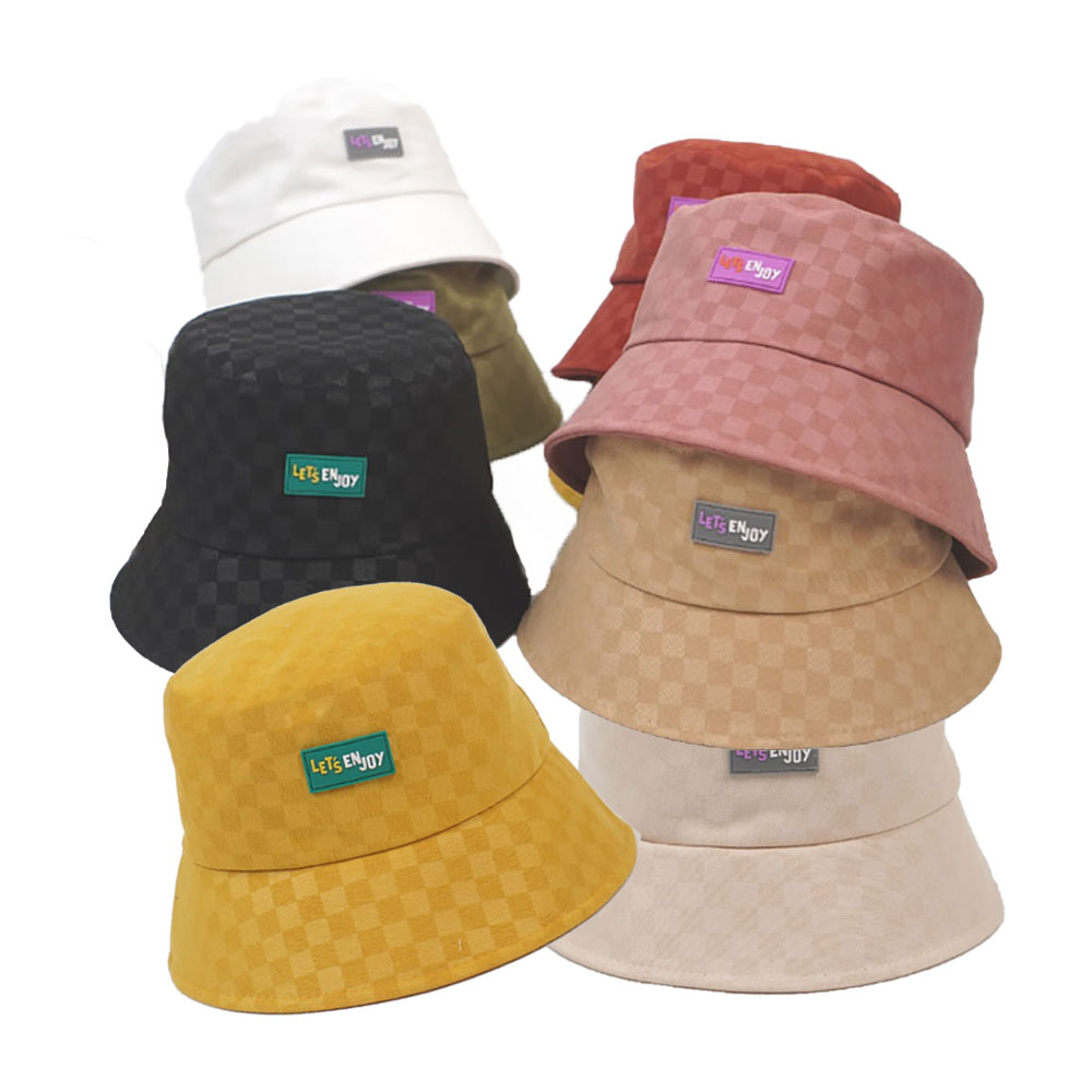 Nón bucket thêu tem LET ENJOY chất kaki - mũ tai bèo Ulzzang Unisex nam nữ phong cách thời trang, cá tính