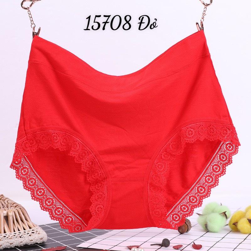 15708 Quần lót chip BIG SIZE lưng cao lai Ren