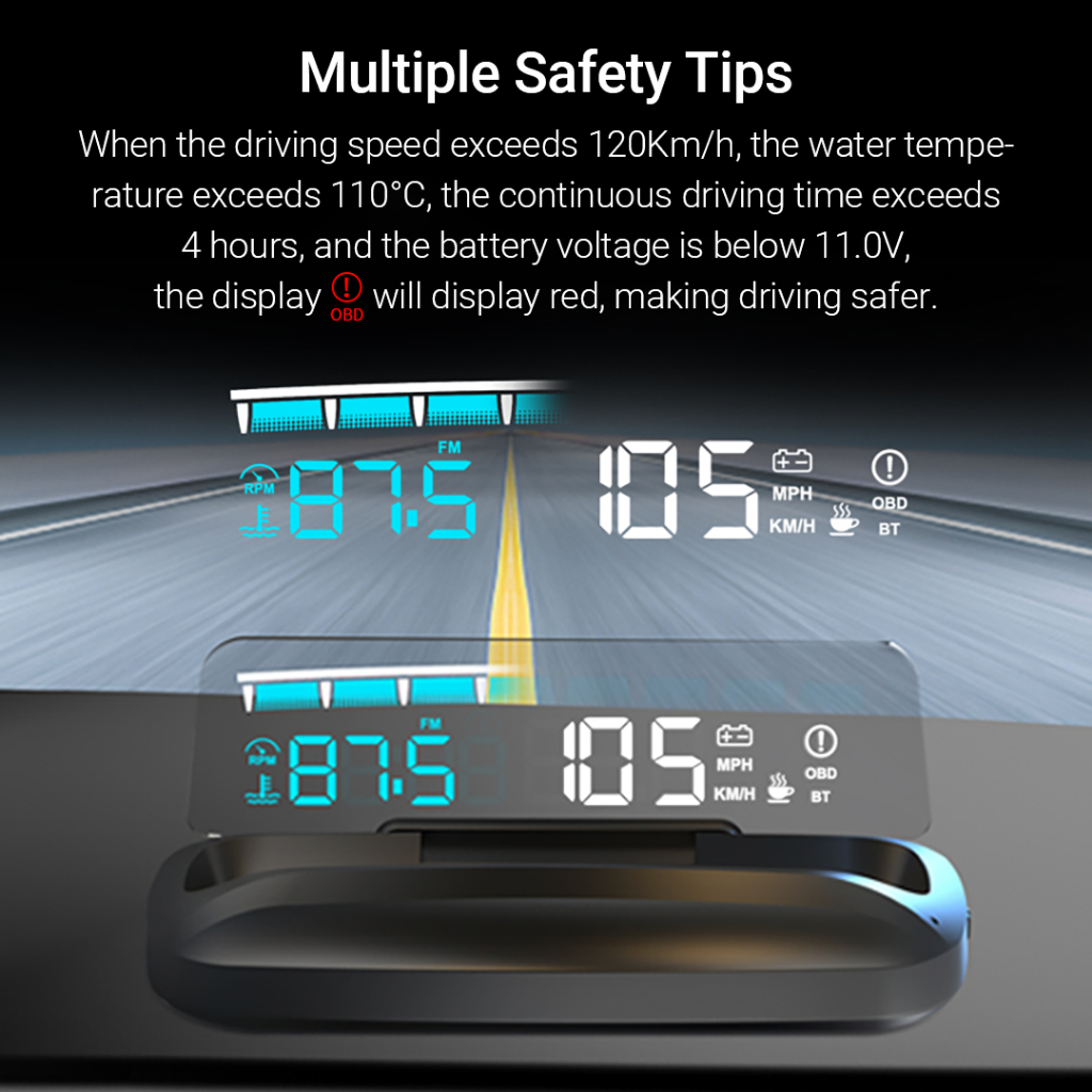 Xiaomi youpin Màn Hình Hiển Thị Kỹ Thuật Số Truyền Tín Hiệu bluetooth fm Tốc Độ Cao Cho Xe Hơi youpin 3Life