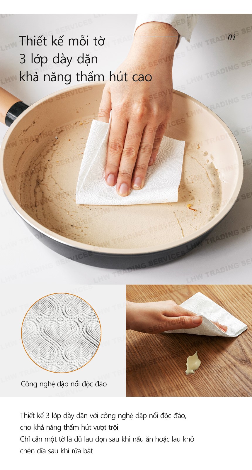 Khăn giấy rút lau bếp Saengong Pack 3 gói (100 tờ/gói)