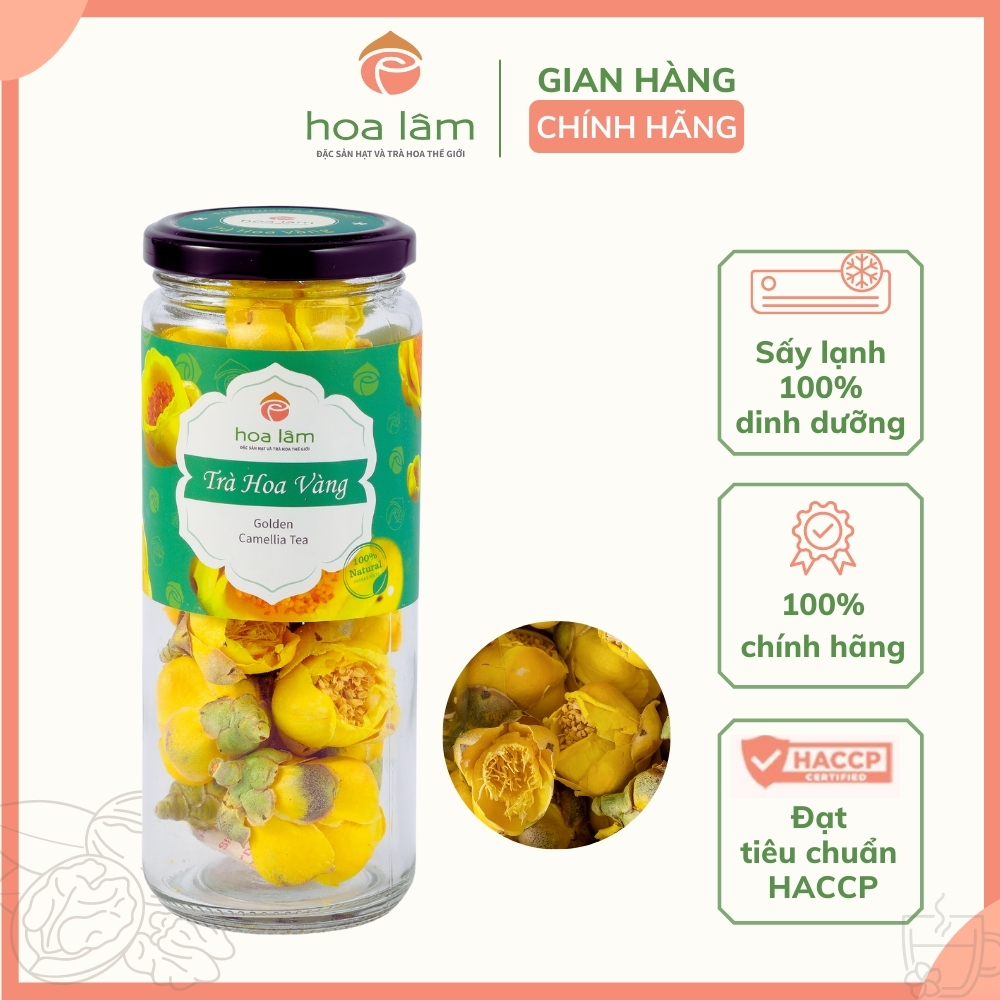 Trà Hoa Vàng Sấy Lạnh Hoa Lâm 20gr - Danh trà quý hiếm xưa - Ngừa ung thư, huyết áp, mỡ máu.