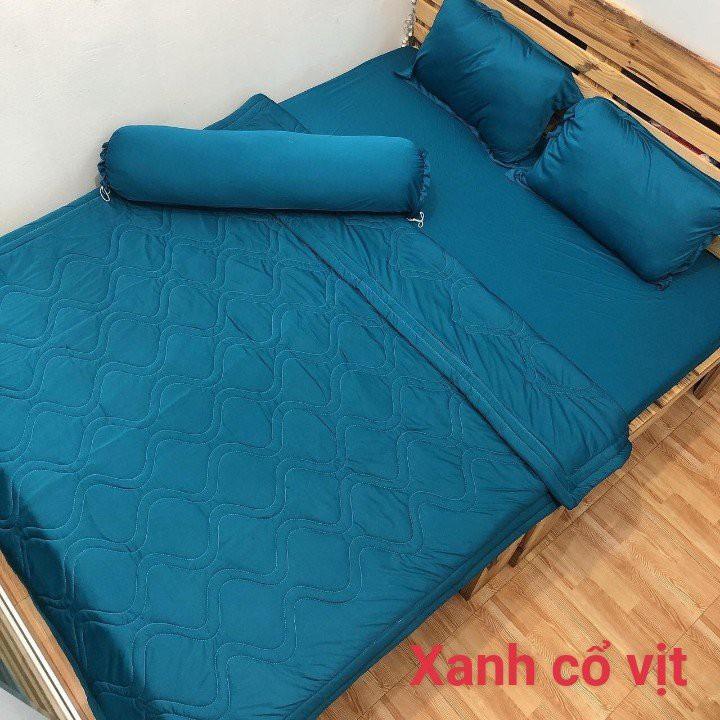 Ga - Drap Giường Lẻ Thun Mát Lạnh - Xanh Cổ Vịt