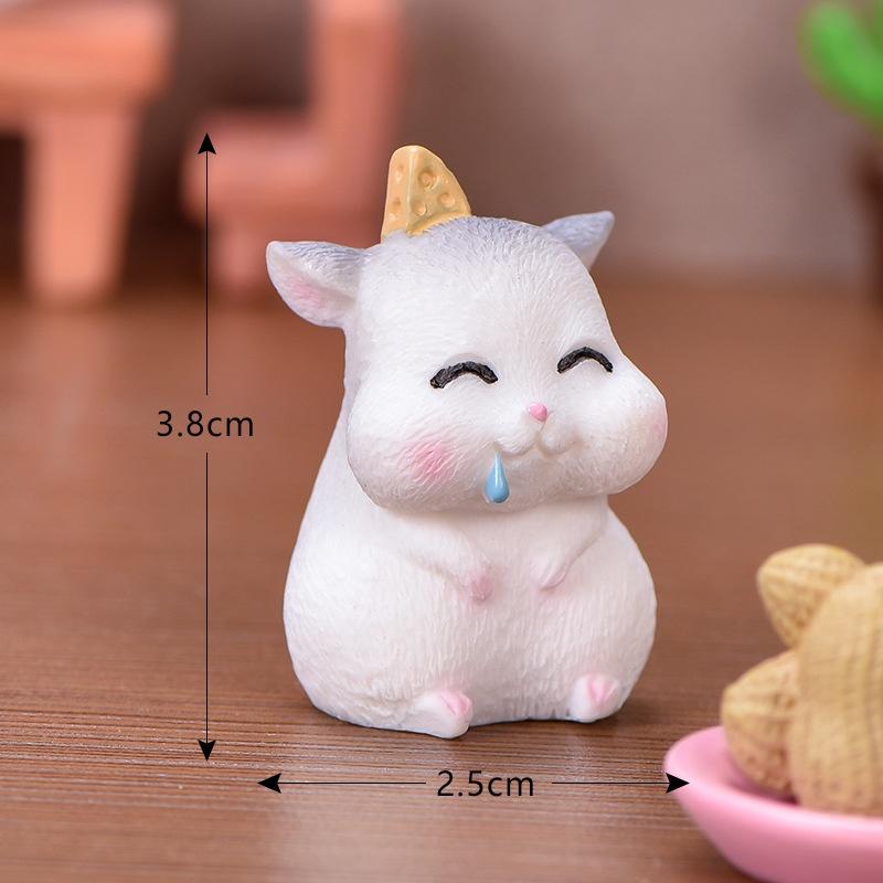 Tiểu cảnh mini ️ Mô hình chuột hamster đáng yêu trang trí tiểu cảnh, sân vườn, sen đá, sân vườn,terrarium