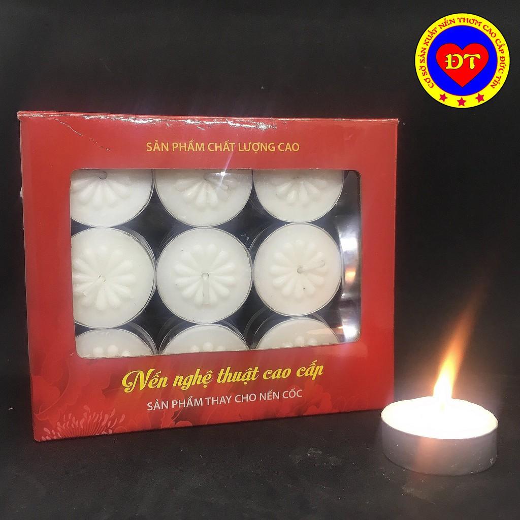 Nến tealight cháy trên 4h không khói không mùi cao cấp an toàn cho người sử dụng