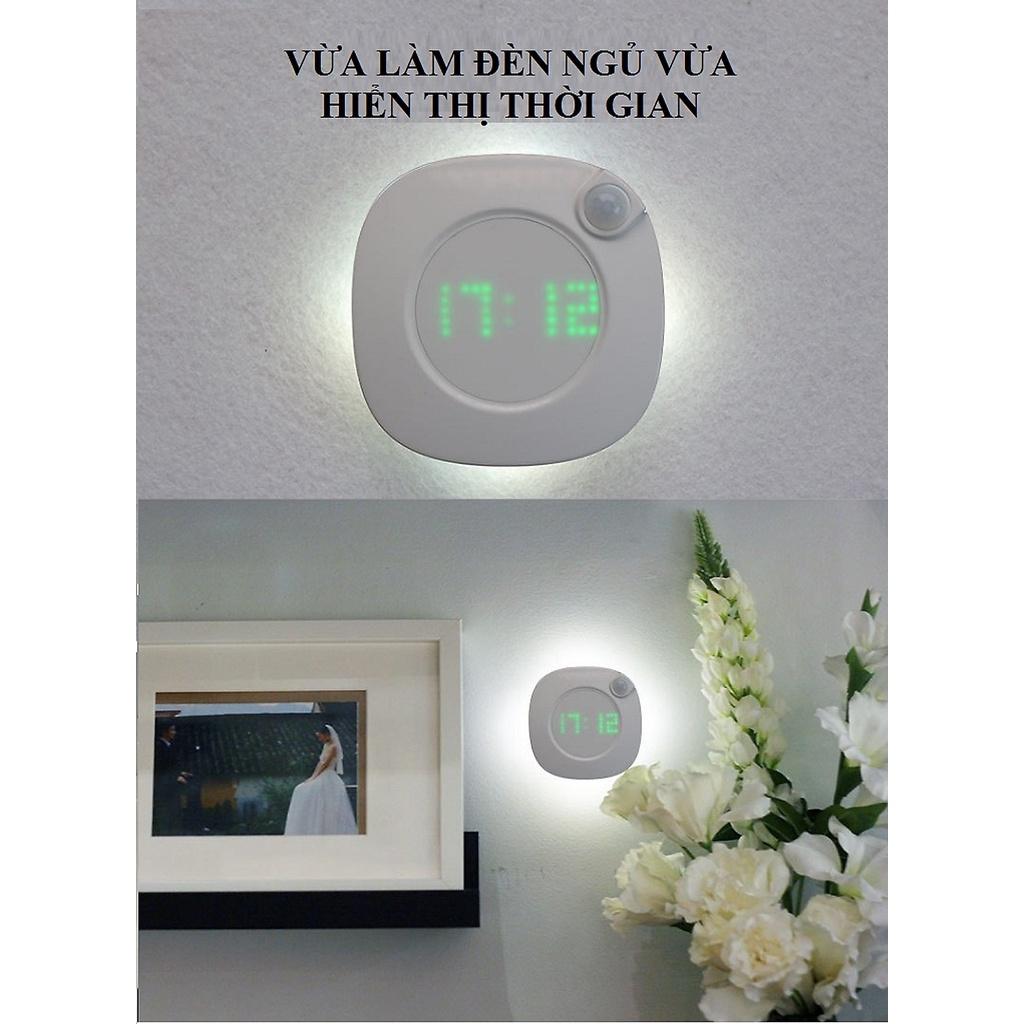 Đèn led cảm biến chuyển động hồng ngoại có hiển thị đồng hồ cao cấp