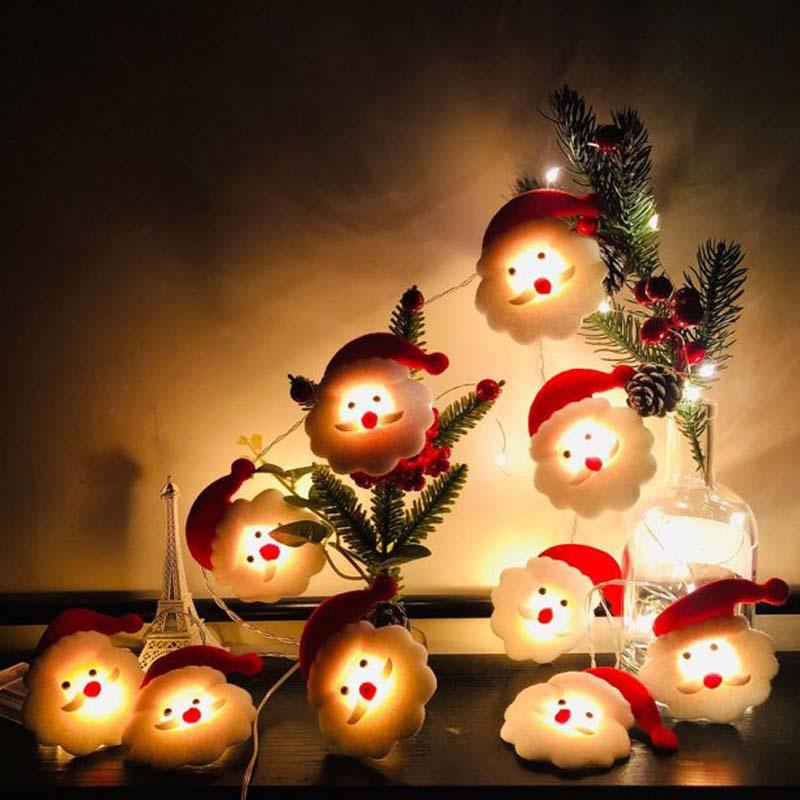 Dây đèn LED 10/20 bóng hình ông già Noel trang trí giáng sinh