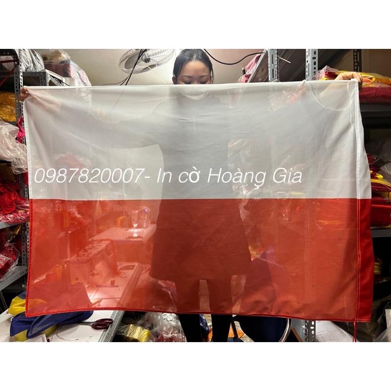 Cờ Ba Lan chất liệu vải silk lụa cao cấp 80x120cm