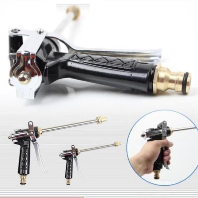 Bộ vòi xịt nước tưới cây đa năng 8 chế độ kèm dây tưới dạng lò xo co dãn 318814 loại 10m