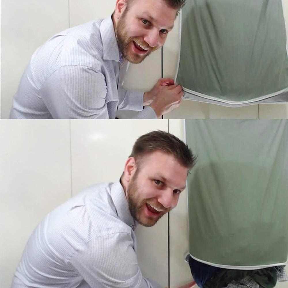 Giỏ giặt treo, túi đồ giặt quần áo giặt quần áo với 2 móc cửa + 2 túi nung hút túi cho phòng ngủ phòng / phòng tắm, màu xám