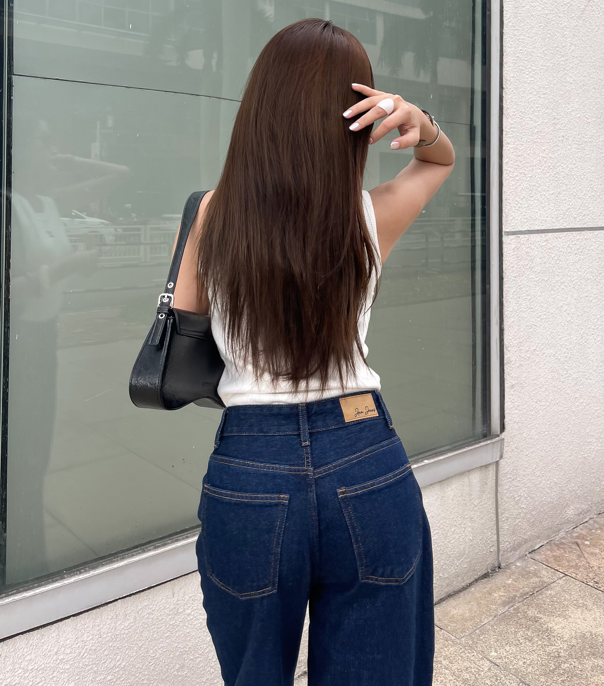 Quần jean ống rộng classic indigo Aaa Jeans