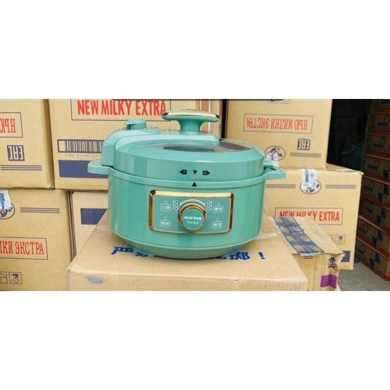 Nồi Áp Xuất Đa Năng 4L Đáy 5 Lớp Màu Xanh Đẹp Tiện Lợi
