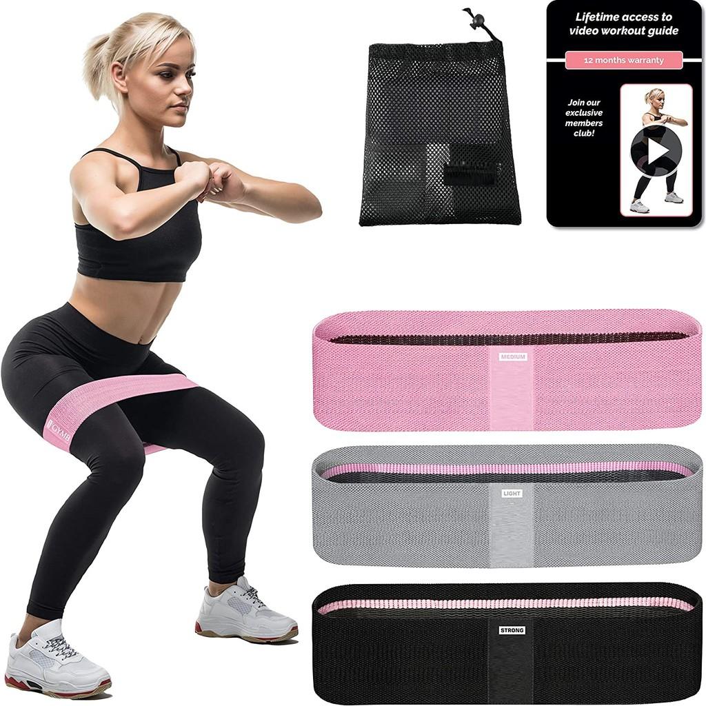 Dây kháng lực tập gym MiniBand bộ 3 dây kháng lực Sporty store tập mông, tập yoga