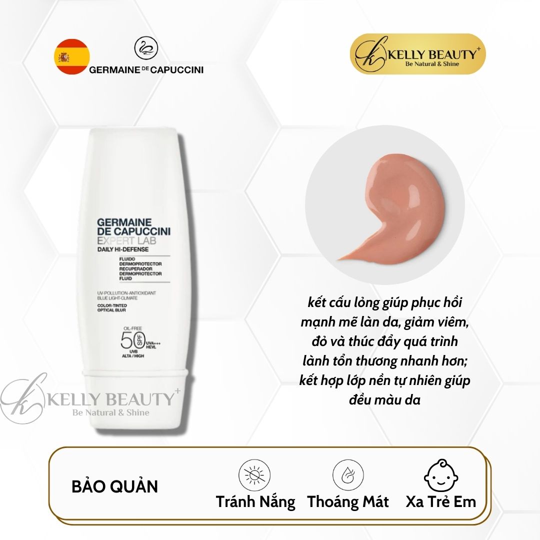 Kem Nền Chống Nắng Cho Da Nhạy Cảm Germaine Expert Lab Daily Hi-Defense SPF 50, PA+++ | Kelly Beauty