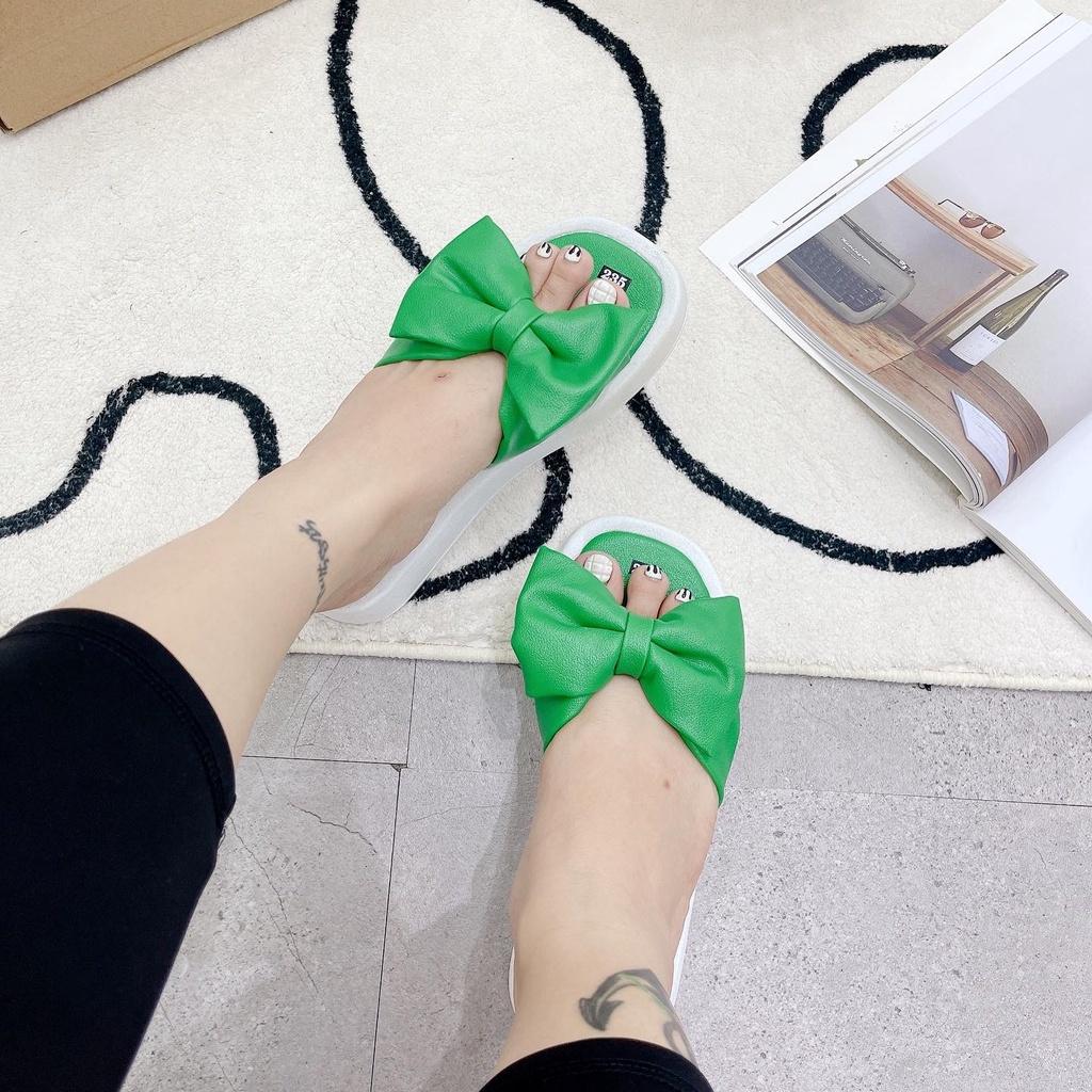 ️Dép quai ngang đính nơ đế đúc cực xịn