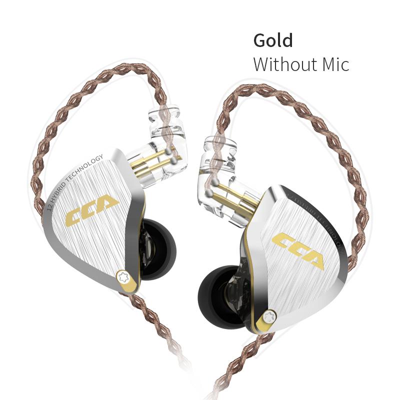 CCA C12 Kim Loại Tai Nghe 5BA 1DD Lai 12 Đơn Vị HIFI Bass Tai Nghe Nhét Tai Loại Bỏ Tiếng Ồn Tai Nghe Nhét Tai Màn Hình Tai Nghe Nhét Tai KZ ZSX ZAX
