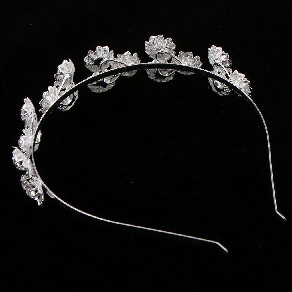 Wedding Crystal Rhinestone Flower Headband Tiara Wedding Jewelry Gifts