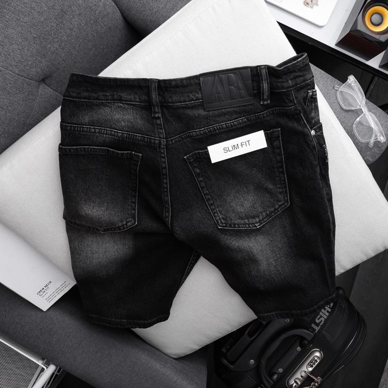 Quần short Jean Nam VNXK xịn chất jean cao cấp màu xám