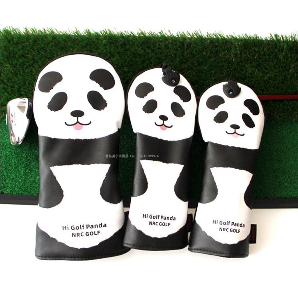 3pcs Golf Club Head Cover Golf Wood Driver Headcover Protector w/ Number Tag