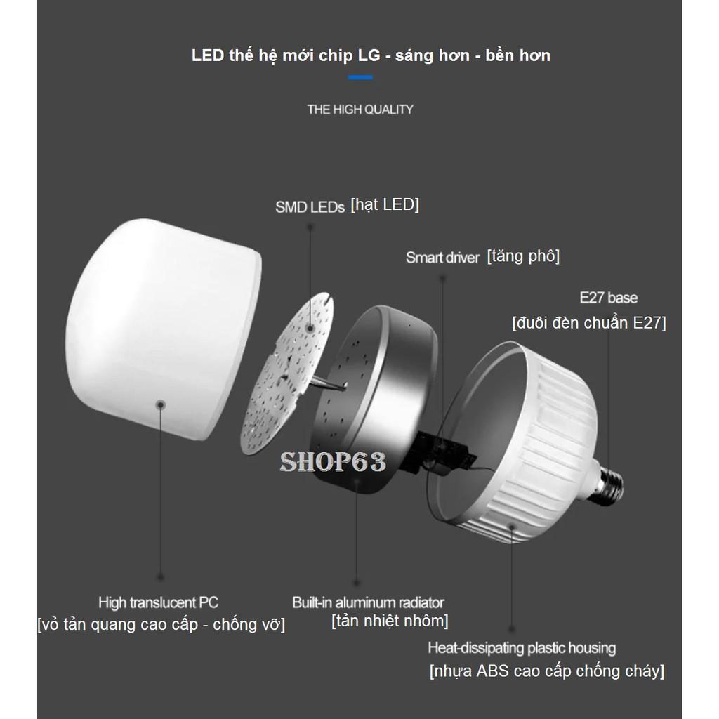 Bóng đèn LED trụ tròn 20W 30W - ánh sáng trắng (hàng cao cấp loại siêu sáng - bao đổi trả