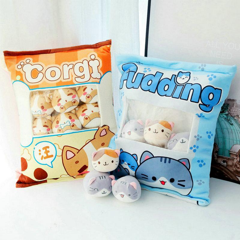 8 Chiếc Bánh Mèo Gối Hình Chim Cánh Cụt Dễ Thương Ném Gối Với 8 Mini Khác Nhau Cảm Xúc Bê Bên Trong Món Quà Tặng Độc Đáo dành Cho Trẻ Em