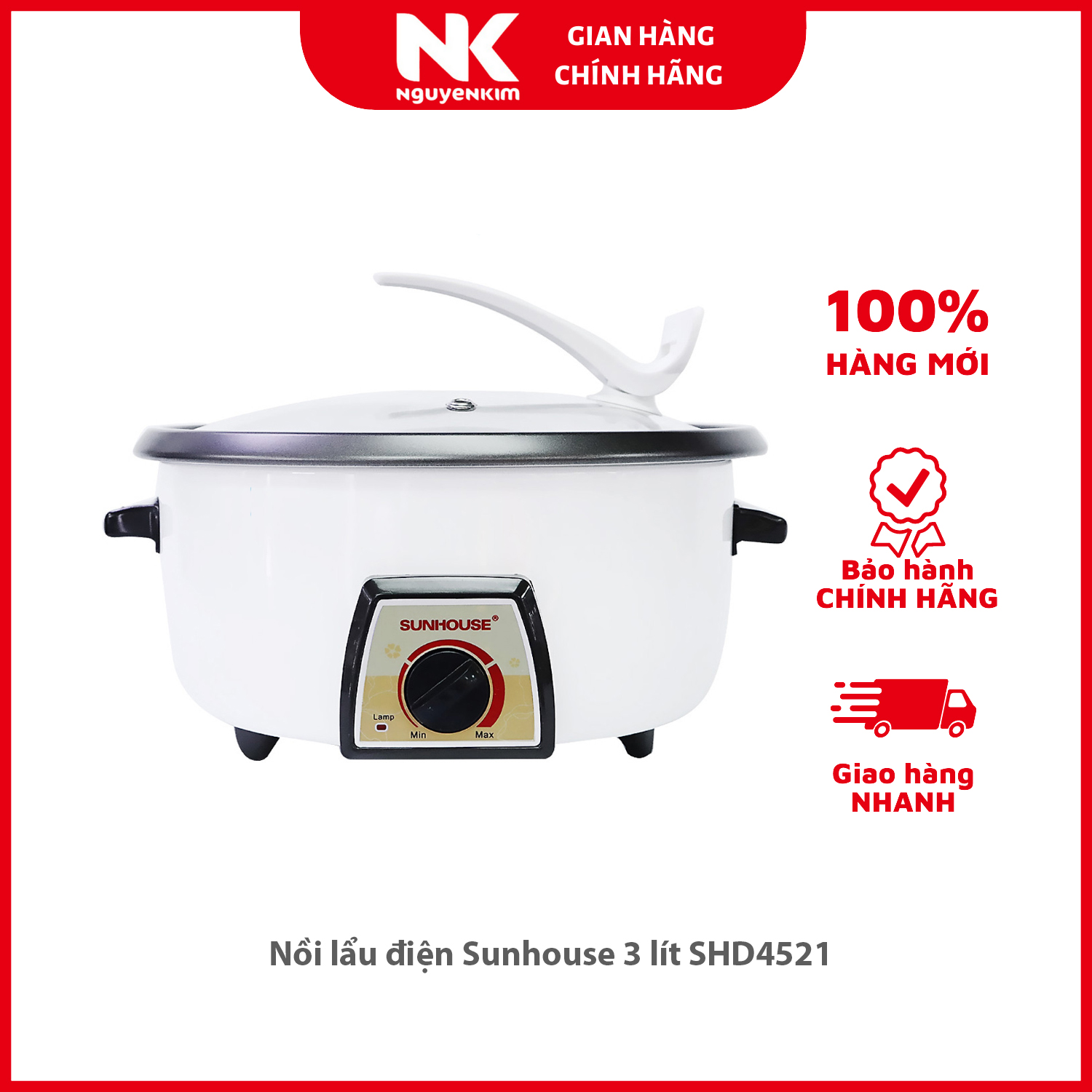 Nồi lẩu điện Sunhouse 3 lít SHD4521 - Hàng chính hãng