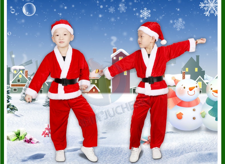 Bộ đồ ông già noel NE01 (gồm quần áo, thắt lưng, mũ và râu)