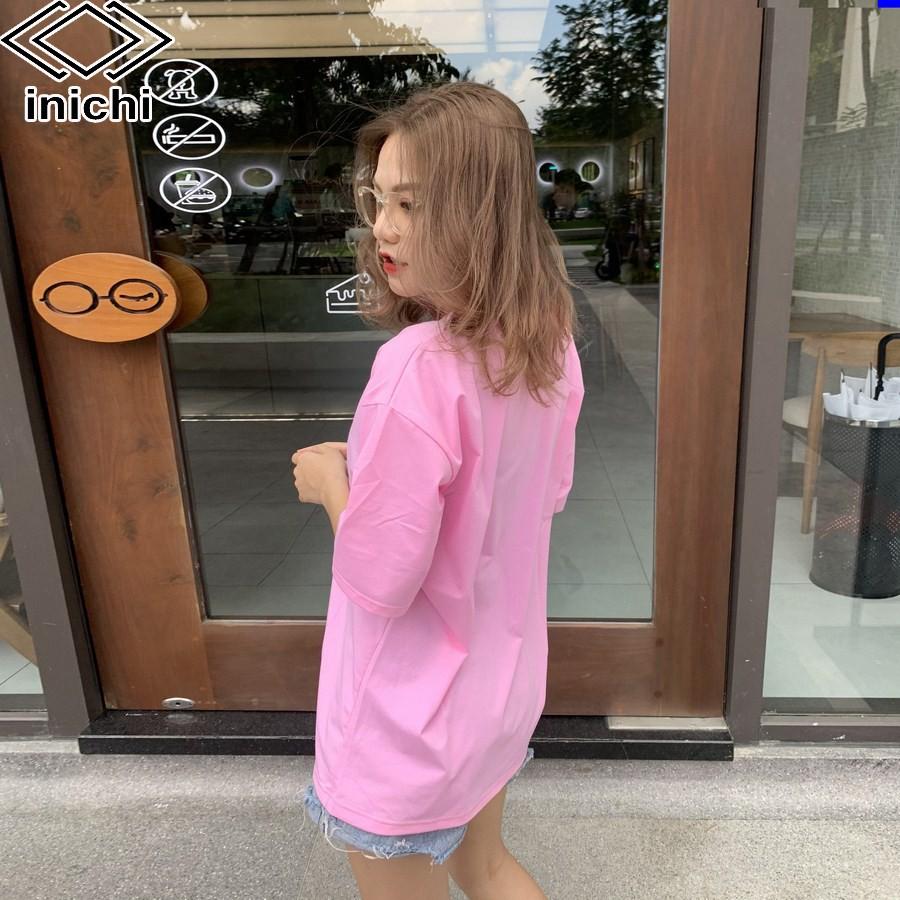 Áo thun tay lỡ form rộng INICHI A594 phong cách Unisex in hình 4 ông già noel