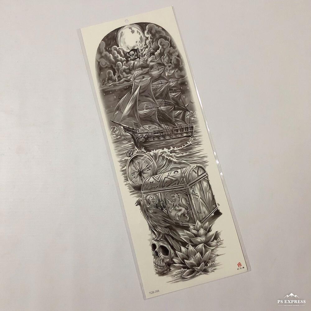 Hình xăm dán kín tay tattoo full tay nhiều chủ đề 17x48cm