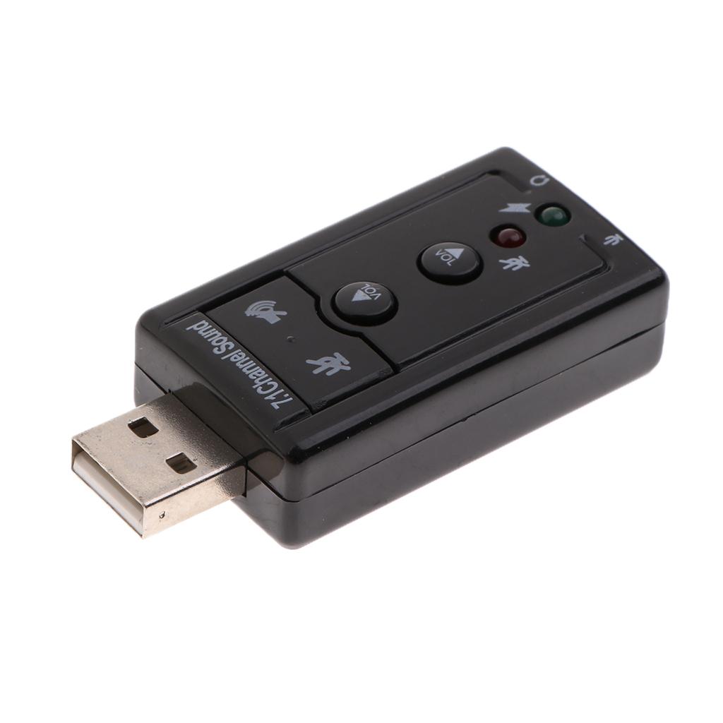 Sound Card Adapter3D Virtual 7.1CH Musical Instrument for Personal Computer