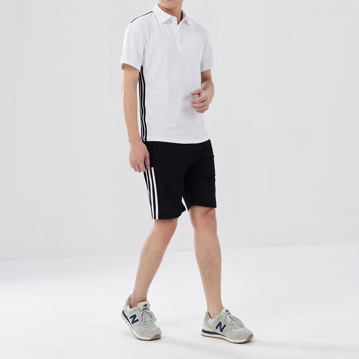 Bộ Thể Thao Nam Polo Cổ Bẻ Cotton Spandex Form Trẻ Trung 5 Màu - ROUGH