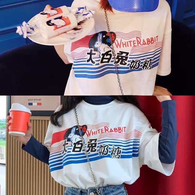 Loose Cartoon Printed Short-sleeved T-shirt