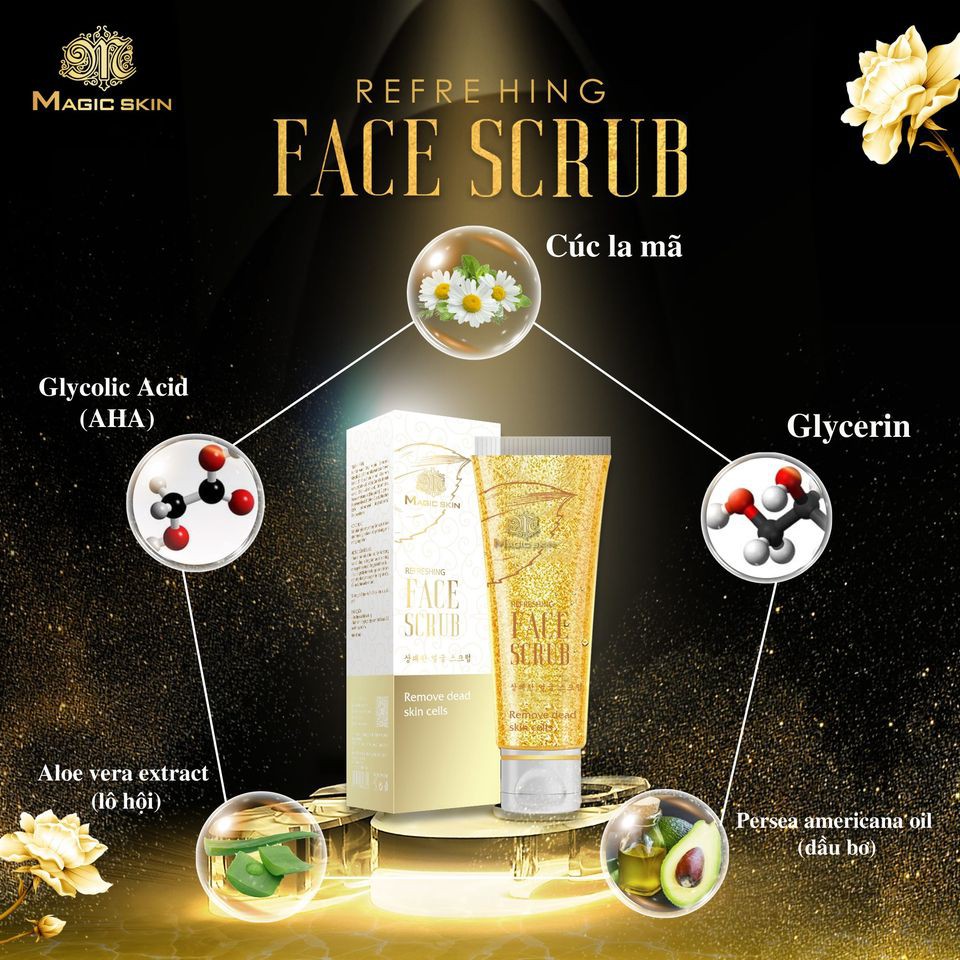 Tẩy Da Chết Dịu Nhẹ Magic Skin Refreshing Face Scrub - Phù hợp với mọi loại da, an toàn và hiệu quả