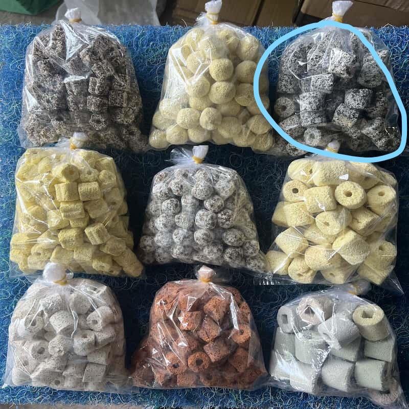 Sứ lọc Vật Liệu Lọc Hồ Cá: Sứ Trụ Trắng- Trụ Đỏ- Trụ Vàng Và Trụ Nhiều Màu