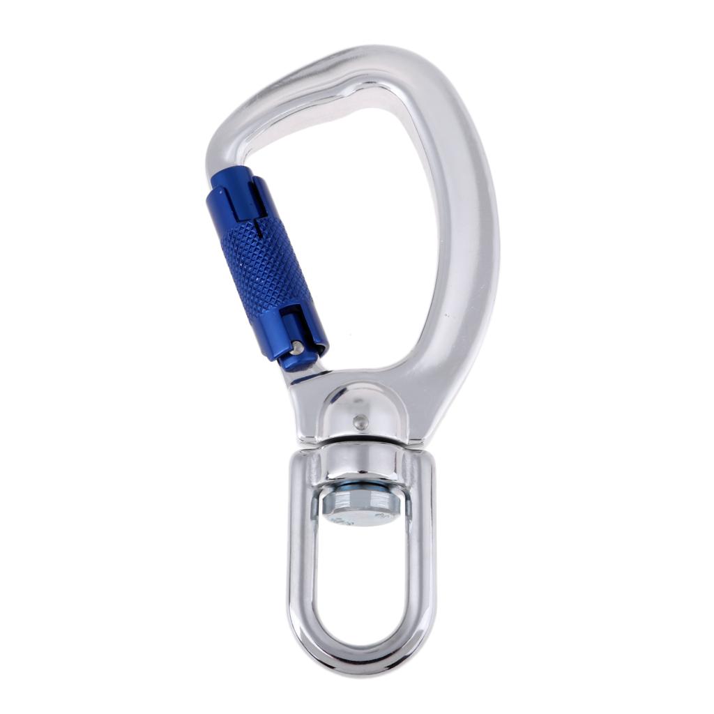 23KN/5070lbs Heavy Duty Swivel Auto Locking Outdoor Rock Climbing Carabiner