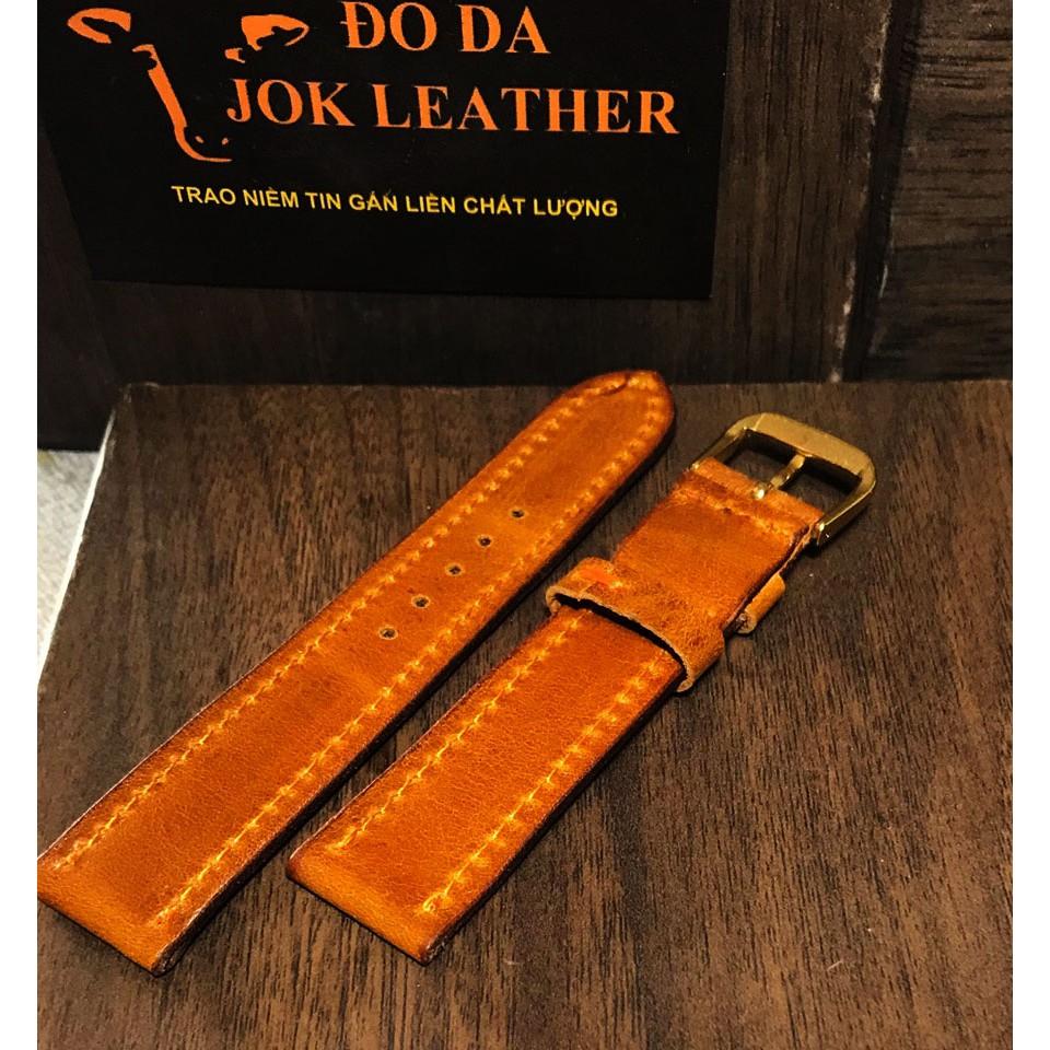 Dây Đồng Hồ Da Bò Jok Leather Màu Vàng Bò