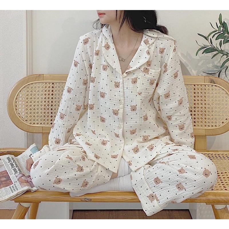 vải xô muslin gấu pooh siêu hot may đồ bộ và chăn gối,khăn tắm cho bé