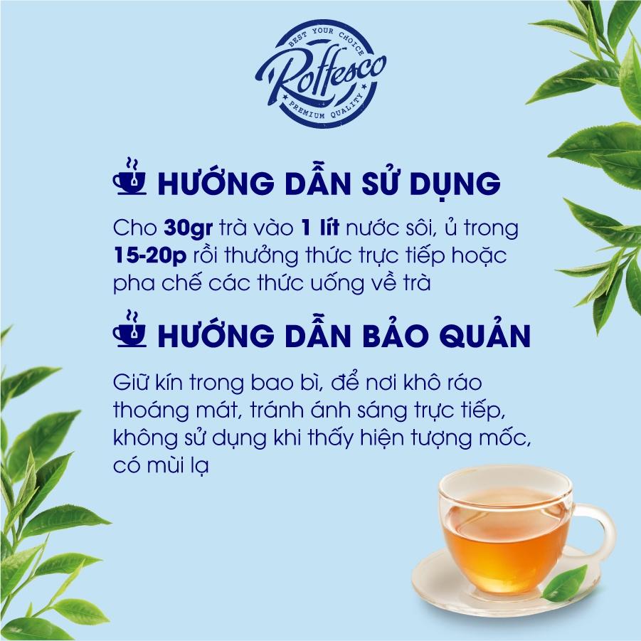 Trà Đen ROFFESCO PREMIUM BLACK TEA Hương Vỏ Cam Thuần Khiết Làm Hoàn Toàn Từ Trà Sạch Tốt Cho Sức Khỏe 100g