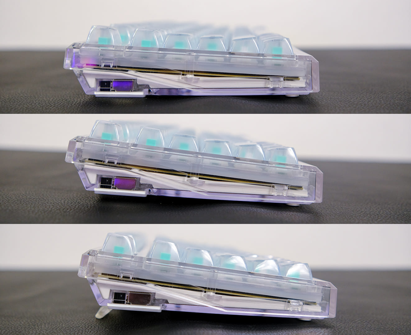 Bàn phím cơ FL-Esports Q75 SAM (Transparent White Light Ice Keycap/Transparent Black Dark Ice Keycap) 3 Mode/Gasket Mount - Hàng chính hãng