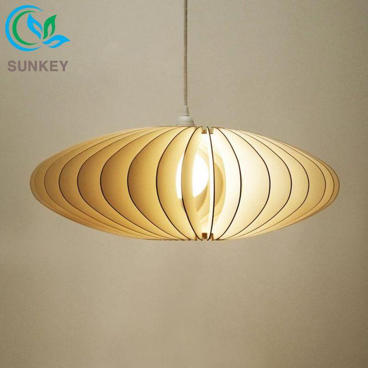 Đèn Gỗ Thiên Hương - Đường Kính 46cm - Chất Liệu Gỗ Plywood Cao Cấp - Phù Hợp Với Mọi Không Gian Phòng Khách
