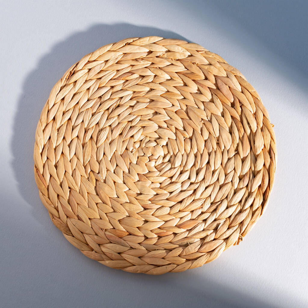 Tấm lót lục bình hình tròn URSPACE trang trí bàn ăn treo tường decor / ROUND HYACINTH PLACE MAT