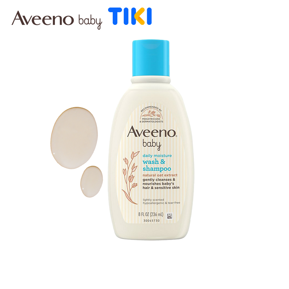 Bộ làm sạch & dưỡng ẩm dành cho da khô & nhạy cảm cho bé Aveeno Baby