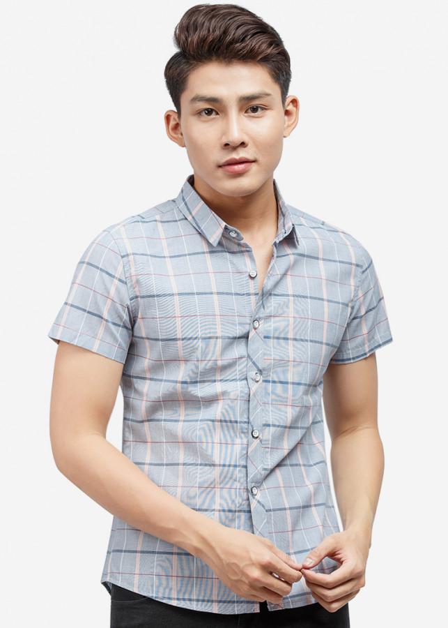 Áo Sơ Mi Nam Phối Caro TiTiShop SM475
