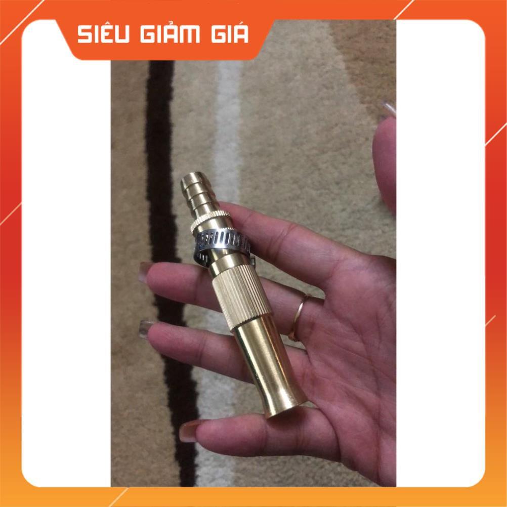 Đầu vòi xịt tăng áp mini phun nước rửa xe, tưới cây tăng áp đa năng tặng kèm đai siết 206587