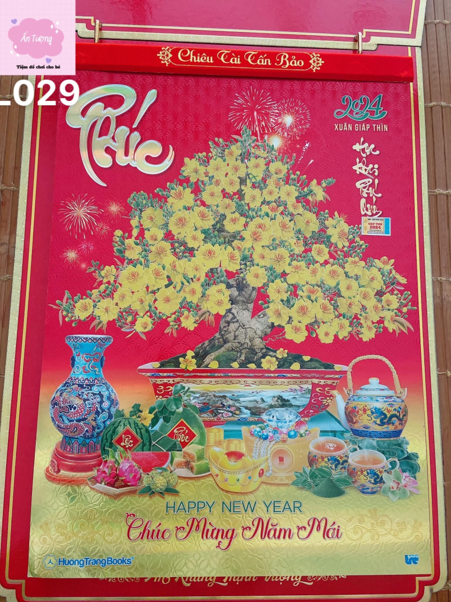 Bộ lịch Giáp Thìn 2024 - Lịch Bloc Cực Đại - chủ đề " Phong Thuỷ - Thư Pháp”- L029