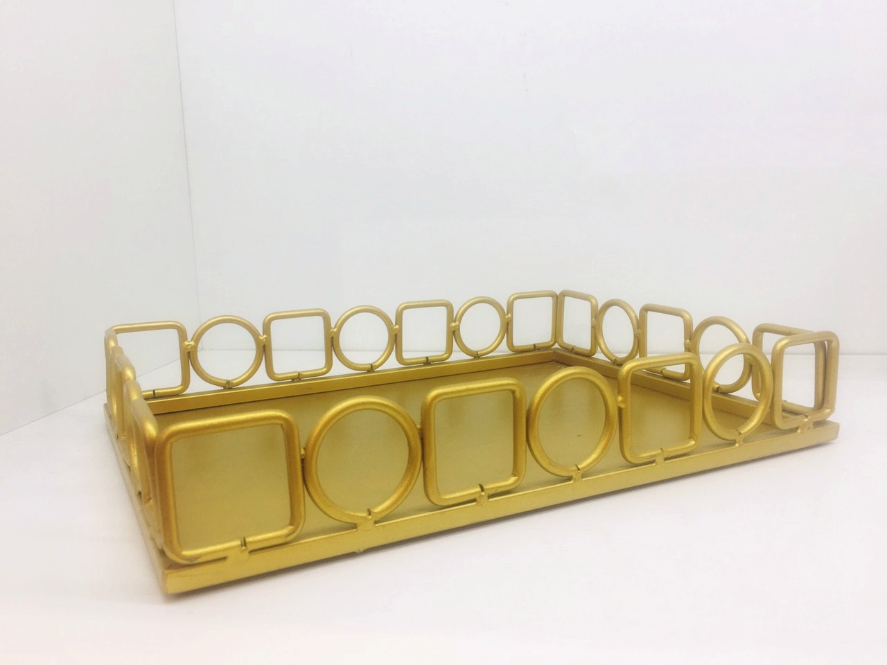 Khay chữ nhật họa tiết phong cách cổ điển GOLDEN TRAY 6087A